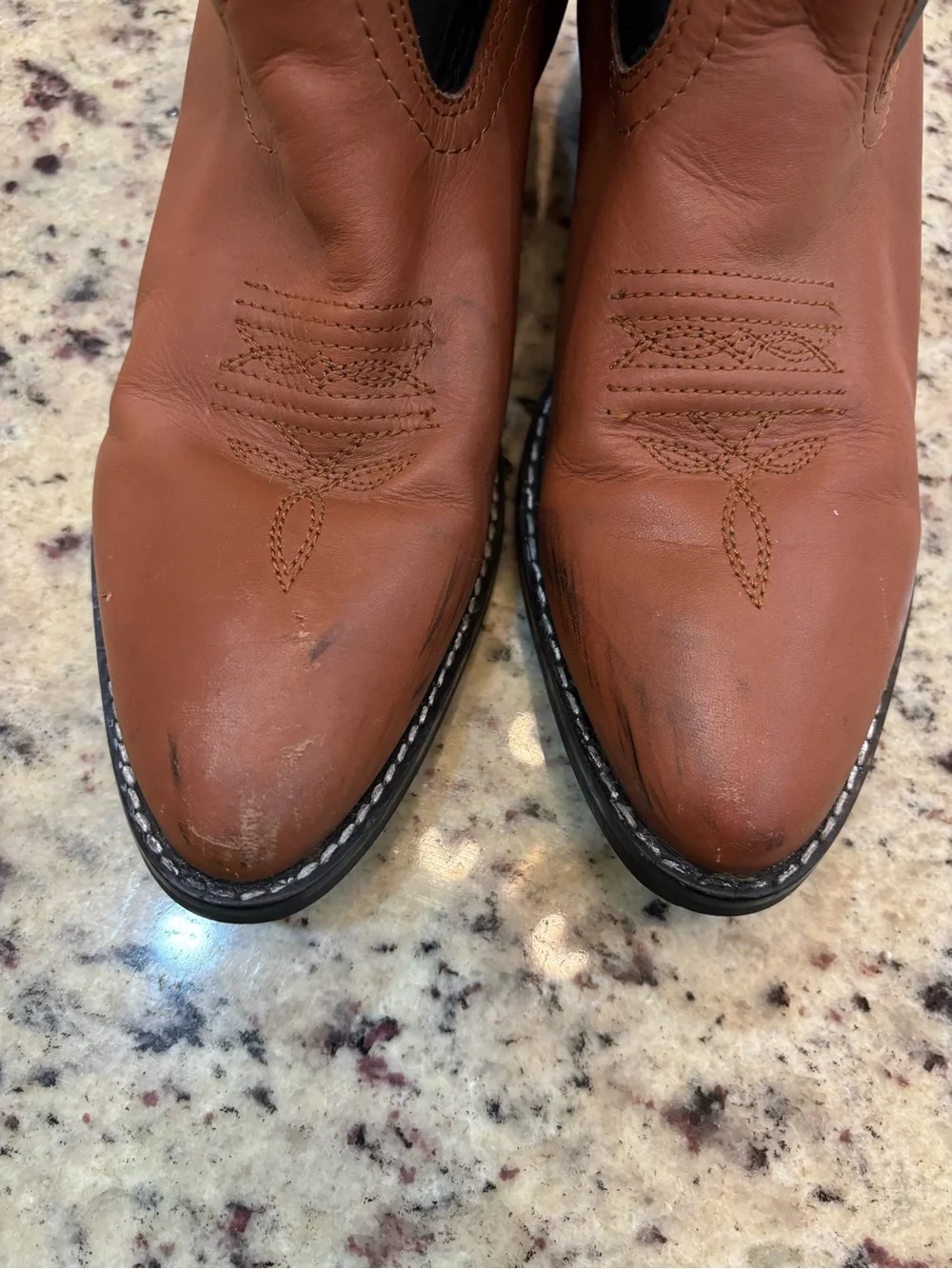 Dan Post Black and Brown Two-Tone Western Cowboy Boots